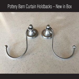 Pottery Barn Accents - Pottery Barn Curtain Holdbacks - Pewter, Set of 2 Pottery Barn Accents - Pottery Barn Curtain Holdbacks - Pewter, Set of 2